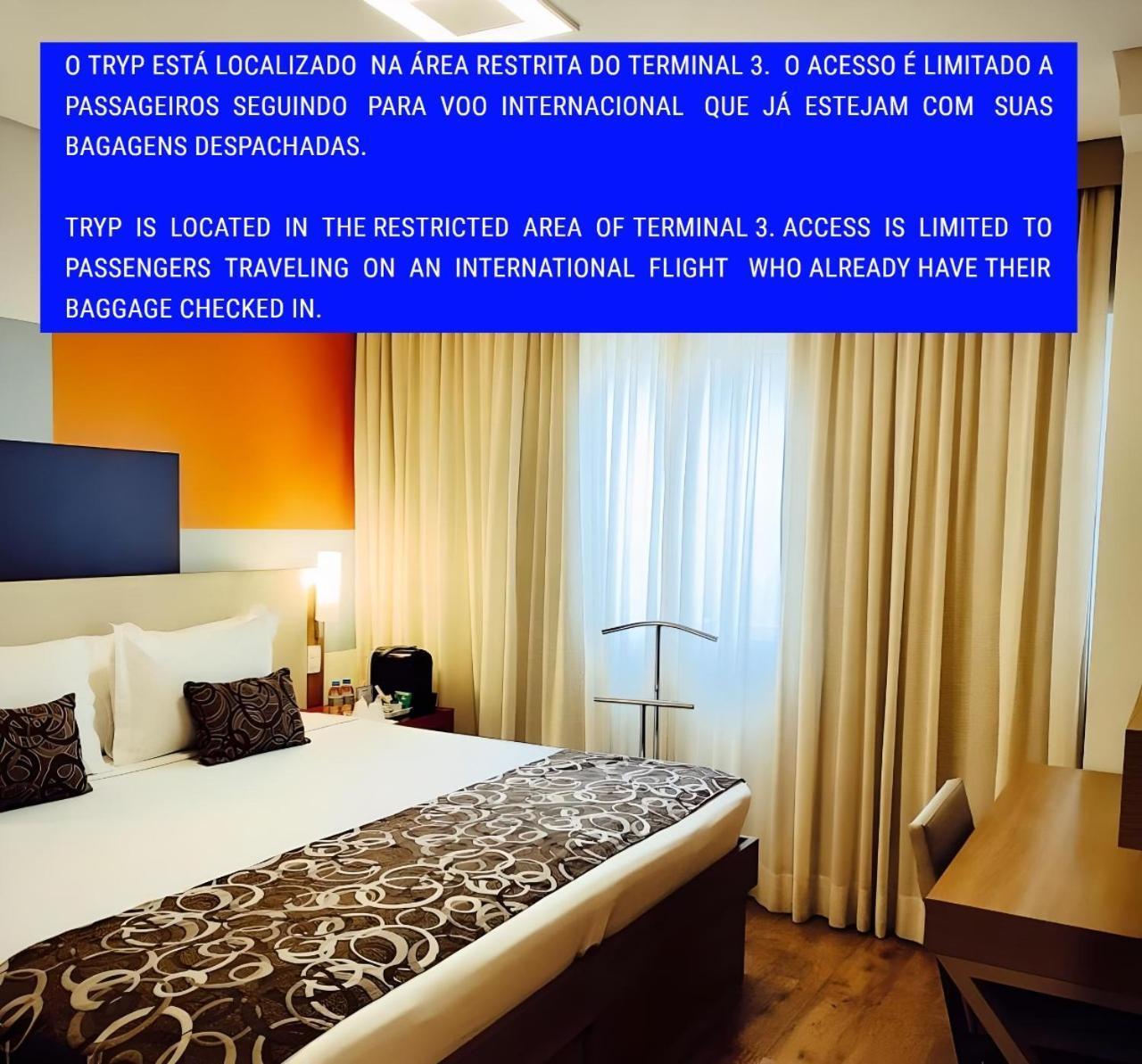 Tryp By Wyndham Sao Paulo Airport - Hotel De Transito Terminal 3 -Lado Ar - Area Restrita A Passageiros Ja Embarcados - Piso 1 Guarulhos Kültér fotó