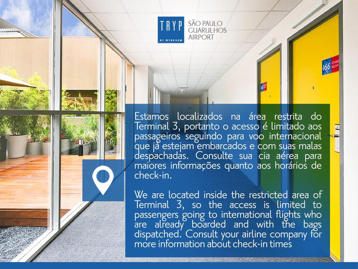 Tryp By Wyndham Sao Paulo Airport - Hotel De Transito Terminal 3 -Lado Ar - Area Restrita A Passageiros Ja Embarcados - Piso 1 Guarulhos Kültér fotó
